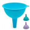 Plastikinis piltuvėlis buteliams, virtuvinis, mažas, 14 cm, skysčių spalva