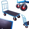 Platforminis transportavimo vežimėlis sandėliui iki 400 kg 100x60 pripučiamais ratais