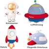 Pliušinis žaislas astronautas Kawaii, minkštas pliušinis žaislas-pagalvėlė, kosmoso pliušiniai žaislai vaikų kambariui (raketa)