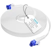 Plokščias Ethernet kabelis Cat 6, 5m, baltas, lauko ir vidaus