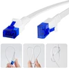 Plokščias Ethernet kabelis Cat 6, 5m, baltas, lauko ir vidaus