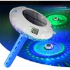 Poolprime baseino termometras, plaukiojantis skaitmeninis saulės energijos baseino termometras, baseino apšvietimas su 8 led režimais, ipx7 atsparus vandeniui tvenkiniams, vonioms (tamsiai mėlynas)