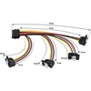 Poppstar – 1x 20 cm sata maitinimo kabelio adapteris (4 krypčių) (1 x tiesus kištukas į 4x kampines jungtis), adapteriai kietieji diskai, ssd, pagrindinės plokštės, pc bokštai ir daugiau