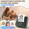 Praoahei mini spausdintuvas, nešiojamas nuotraukų spausdintuvas su 10 spausdinimo popieriaus ritinėlių, bluetooth etikečių spausdintuvas, terminis spausdintuvas užrašams, nuotraukoms, dienoraščiams, „pasidaryk pats“, suderinamas su ios ir android (juodas)