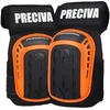 Preciva profesionalūs sunkūs putomis paminkštinti kelių įtvarai su patogia gelio pagalvėle ir reguliuojamais dirželiais darbui, sodininkystei ir statybos darbams (oranžiniai)