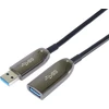 Premiumcord Usb 3.0 optinis ilginamasis kabelis 30 m (aoc), šviesolaidinis kabelis, duomenų kabelis Superspeed iki 5 Gbit/s, įkrovimo kabelis, Usb 3.0 A tipo mama į tėtį, 9 kontaktų, juodos spalvos, ilgis 30 m