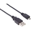 Premiumcord usb - micro usb jungties kabelis 5 m, usb a kištukas į micro b kištuką, usb 2.0 didelės spartos duomenų kabelis, 5 kontaktų, 2x ekranuotas, awg28, spalva juoda, ilgis 5 m