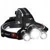 Priekinis žibintas 3 x led + 2 akumuliatoriai 5800 mah