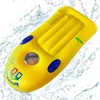 Pripučiamas bodyboard'as Hillylolly, plaukimo lenta, banglentė, pripučiamas bodyboard'as su rankenomis vandens čiuožyklai, vandens čiuožyklos kilimėlis, paplūdimys, šokinėjimo lenta baseinui, 110 x 48 cm