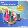 PRIpučiamas GERIMŲ LAIKIKLIS PAPLŪDIMIO BASEINUI PLAUKIOJANTIS XXL FLAMINGO SPURGA