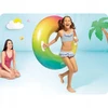 Pripučiamas plaukimo ratas vaivorykštė Intex didelis xxl fotelis su rankenomis 119 cm