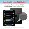 Procase 2 vnt. grūdinto stiklo apsauga, skirta 11 colių Ipad Pro (m4) 2024 su kameros apsauga, 9h ekrano apsauga - juoda/skaidri