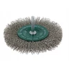Profesionalus diskinis šepetys 100x12mm Abraboro gofruota viela kotelis inox
