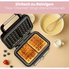 Proficook® vaflinė belgiškiems vafliams su 2 kepimo paviršiais | Vaflinė belgiški vafliams | Nelimpantis kepimo paviršius | Tolygiai reguliuojamas apskrudimo lygis | Nerūdijantis plienas | 1000 W | Pc-wa
