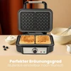 Proficook® vaflinė belgiškiems vafliams su 2 kepimo paviršiais | Vaflinė belgiški vafliams | Nelimpantis kepimo paviršius | Tolygiai reguliuojamas apskrudimo lygis | Nerūdijantis plienas | 1000 W | Pc-wa