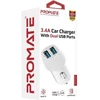 Promate 60w Usb-c įkroviklis, qualcomm quick charge 3.0 prievadas ir daugiagyslės jungtys visiems usb-c nešiojamiesiems kompiuteriams, išmaniesiems telefonams, planšetiniams kompiuteriams, baltas
