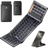 Protoarc Xk01 Plus Bluetooth Qwertz sulankstoma klaviatūra su skaičių klaviatūra su 3 kanalais, skirta Ipad Ios Android Windows nešiojamam kompiuteriui Pc - juoda