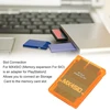 Pusokei Mx4sio Sio2sd Sd kortelių adapteris žaidimų konsolėms, atminties kortelių skaitytuvas, atminties kortelių adapteris Fat žaidimų konsolei, Plug and Play (oranžinis)