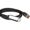 Python Series Premium Displayport 1.4 į Hdmi 2.0 jungties kabelis - 4k / Uhd @ 60hz - adapterio kabelis - trigubas ekranavimas, pilno metalo jungtis, paauksuotas varinis laidininkas - nailono pynė - juodas, 3 m