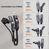 Pzoz 4-in-1 Led ekranas, greitas įkrovimo kabelis, 60 W, Usb C į Lightning/type C į Usb C/usb A į Lightning/usb A į Usb C daugiafunkcinis įkrovimo kabelis (60 W, 0.18 m)