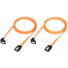 Qianrenon 1 m Sata kietojo disko kabelio adapteris 6 Gbps 90 laipsnių kampu Sata Iii duomenų kabelis Sata 3.0 ilgintuvas Sata kietiesiems diskams Hdd Ssd Cd diskų įrenginiui geltonas 0,97 m 2 vnt.
