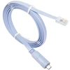Qianrenon usb-c cisco konsolės kabelis, usb c į rj45 konsolės serijinį derinimo kabelį su ftdi lustu, usb type c į rj45 serijinį adapterio kabelį, suderinamas su maršrutizatoriumi, jungikliu, ugniasiene, ap (belaidžiu), 1,8 m