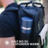 Qwetch termosas nerūdijančio plieno 750 ml juodas - izoliuota kolba ir termosas su perdirbto nerūdijančio plieno puodeliu - 24 valandos šaltai ir 12 valandų karštai - nepralaidus, be bpa ir puikiai tinka kavai