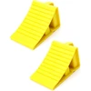 Qwork® 2 ratų atramų rinkinys, stabdžių atramos priekaboms, pleištai priekaboms, tinka nameliams-priekaboms, geltonos