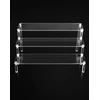 Qwork® 3 pakopų akrilinis stovas, pagamintas iš 4 mm storio akrilo plokštės - 30 x 21 x 15 cm - skaidri akrilinė pakyla figūrėlėms, papuošalams, keksiukams, lūpų dažams, nagų lakui, prieskoniams