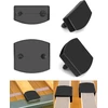 Qwork, 36 vnt. lovos grotelių rėmo dangtelių rinkinys, 24 šonams ir 12 centrui, plastikinės grotelių rėmo atsarginės dalys, juodos, 55 mm x 9 mm vidinės