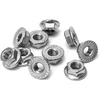 Qwork M6 304 Nerūdijančio Plieno Flanšinės Veržlės (50 vnt.)