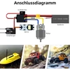 Radiolink Cool 9030 Esc 90a brushed (2-4s) vandeniui atsparus integruotas Bec 5a pasirenkamas 5.5v/7.5v elektroninis greičio reguliatorius Rc sunkvežimiams, vikšriniams automobiliams, tankams, masalų valtims (xt60 kištukas, juodas)
