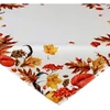 Raebel staltiesė 85 x 85 cm rudens lapai kreminė balta smėlio spalvos spalvinga marginta staltiesė rudens stalo dekoracija