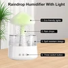Rain Cloud drėkintuvas miegamiesiems ir dideliems kambariams, Mushroom eterinių aliejų difuzorius su 7 spalvų Led lemputėmis, gali būti naudojamas kaip naktinė lemputė, Raindrops Cloud drėkintuvas (baltas)