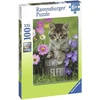 Ravensburger 10847 – dėlionė „kačiukas tarp gėlių“, 100 detalių