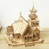 Ravensburger 3d medinė dėlionė "užraktas" – architektūrinis modelis suaugusiems