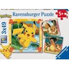 Ravensburger "pokémon" Dėlionės Vaikams (3 x 49 Detalės)