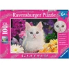 Ravensburger vaikiška dėlionė - 13358 Glitter Cat - 100 detalių blizganti dėlionė vaikams nuo 6 metų su blizgučiais