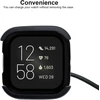 Rc-su Fitbit Versa 2 ekrano apsauga, kietas matinis Pc bamperis, pilno veido stiklo apsauginis dėklas, skirtas Fitbit Versa 2 išmaniajam laikrodžiui, juodas