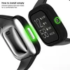 Rc-su Fitbit Versa 2 ekrano apsauga, kietas matinis Pc bamperis, pilno veido stiklo apsauginis dėklas, skirtas Fitbit Versa 2 išmaniajam laikrodžiui, juodas