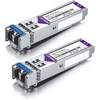 Redlux 1g Sfp Lx Singlemode Gbic modulis, 1310nm Smf, dviguba Lc jungtis, iki 20 km, suderinamas su Cisco, Meraki, Ubiquiti Unifi, Mikrotik, Fortinet, Netgear, D-link, Broadcom, Linksys, 2 vnt.