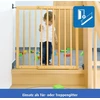 Reer Basic 46977 Apsauginiai varteliai laiptams ir durims prisukami, mediniai, stabilus laikymas, praėjimo plotis 65,5–106 cm, rudi, 65,5–106 cm