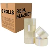 Repa Market 6 skaidrios pakavimo juostos ritinėliai, 48 mm x 54 m - akrilinė skaidri juosta - itin skaidri ir diskretiška polipropileninė pakavimo juosta - pakavimo juostos ritinėliai - itin skaidri siuntų juosta