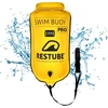 Restube plaukimo plūduras Pro su reguliuojamu diržu - 12.5 l aukščiausios kokybės saugos priemonė plaukiojimui atvirame vandenyje, 12.5kg plūdrumas, be Pvc - idealiai tinka triatlonams, baidarėms, gerai matomas