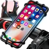 Retoo silikoninis telefono laikiklis dviračiui, nuimamas, 360° reguliuojamas, universalus telefono laikiklis motociklui, skirtas 3,5–6,5 colių išmaniesiems telefonams, nuimamas telefono laikiklis ant vairo, motociklui