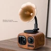 Kompiuterio kolonėlės Retro Bluetooth Garsiakalbis su Senoviniu Gramofono Dizainu