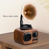 Kompiuterio kolonėlės Retro muzikos kolonėlė, senovinis radijo imtuvas, gramofono formos, bt kolonėlė, senovinis usb muzikos grotuvas su medžio imitacija namams, vakarėliams, biurui