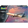 Revell modeliavimas, Embraer 190 Lufthansa New Livery, rinkinys 1:144, 55 dalys, amatų rinkinys nuo 10 metų - detalus modelis, lėktuvas, naujas dažymas, 1:144/25,3 cm