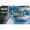 Revell modelių rinkinys Combat Set Bf109g-10 ir Spitfire Mk.v I Detalios kopijos I Skalė 1:72 I Autentiški lipdukai ir komponentai I Tinka modeliuotojams nuo 10 metų, vidutinis