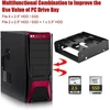 Richer-r kietojo disko montavimo rėmo rinkinys, 5.25 colio į 2.5/3.5 colio hdd/ssd laikiklio rėmas, diskelio įlankos kietojo disko mobiliojo rėmo adapterio laikiklis, juodas